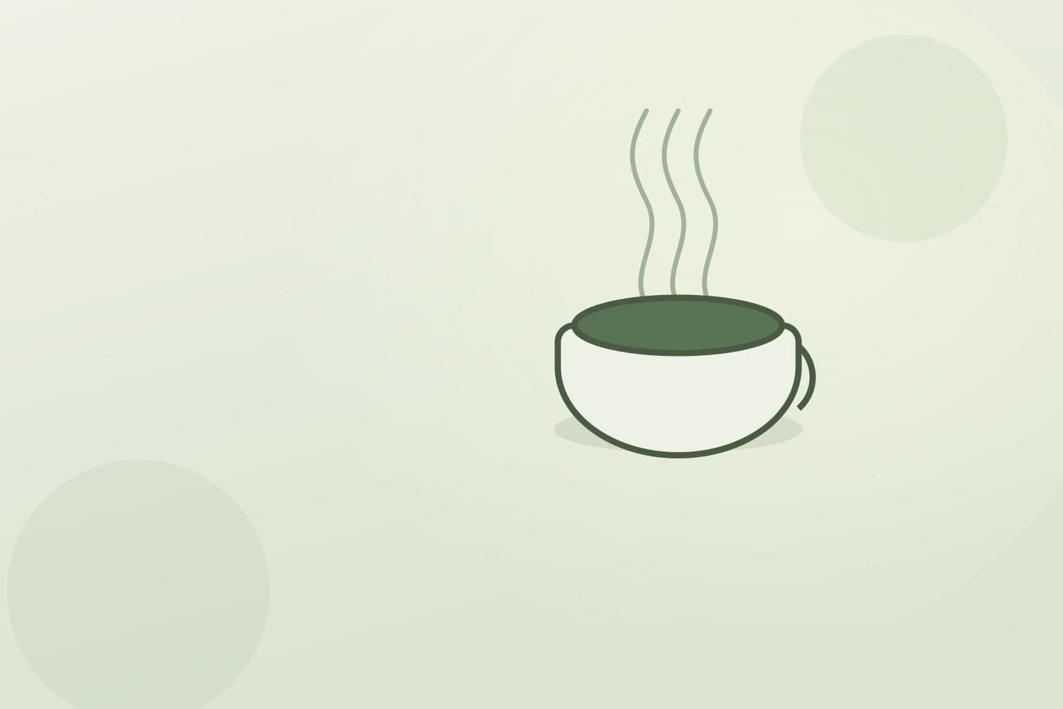 Editorial illustration of a lively steaming cup of tea