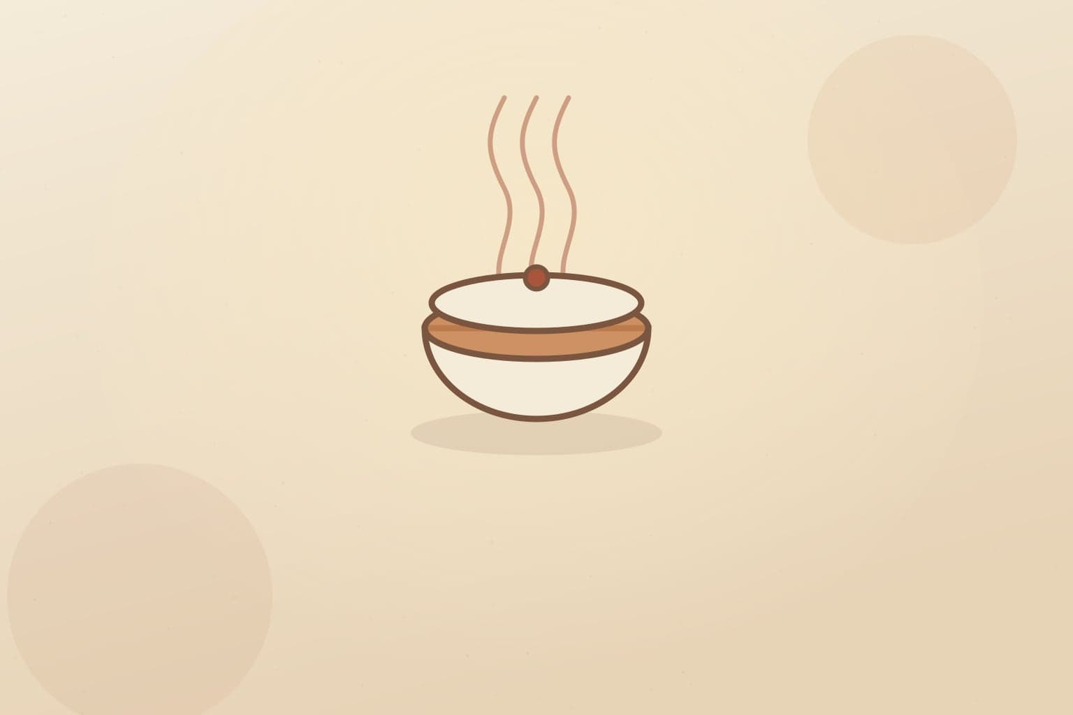 Warm editorial illustration of a lidded gaiwan with rising steam
