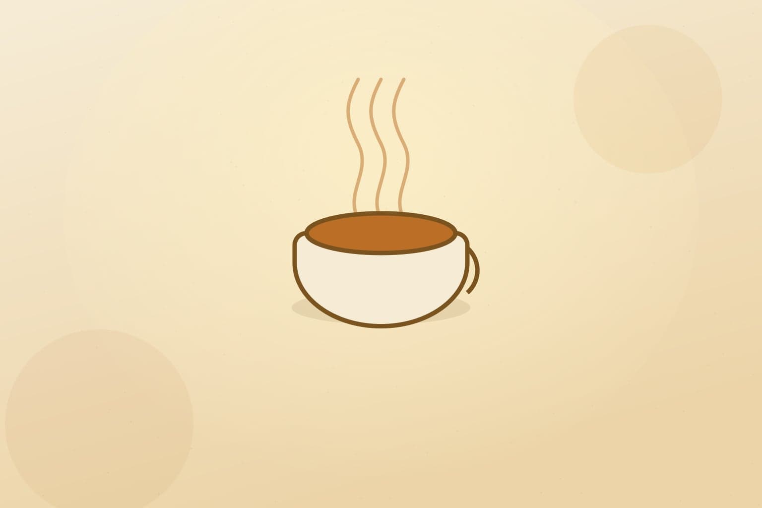 Bright editorial illustration of a morning cup of tea with steam