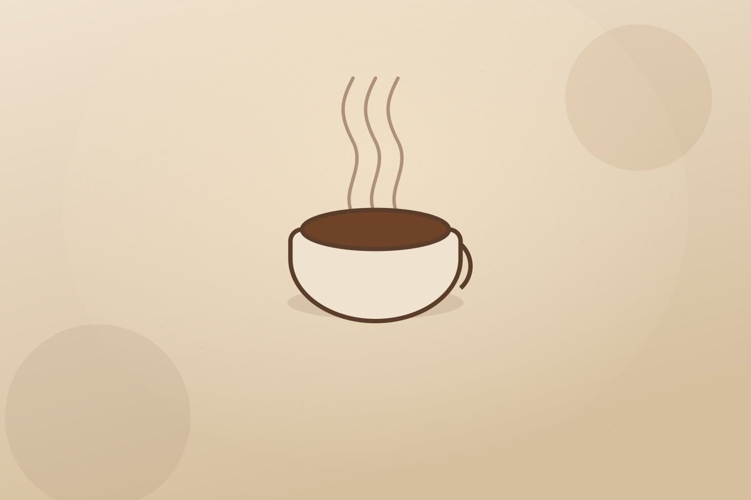 Editorial illustration of a dark cup of shu puerh with steam